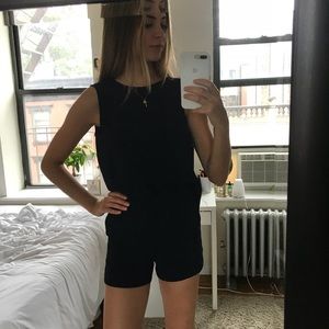 CLUB MONACO Brand New Backless Romper Navy